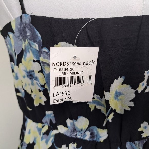 Soprano Floral Lined Dress Spaghetti Straps Multicolor Size L New with Tag - Picture 4 of 11